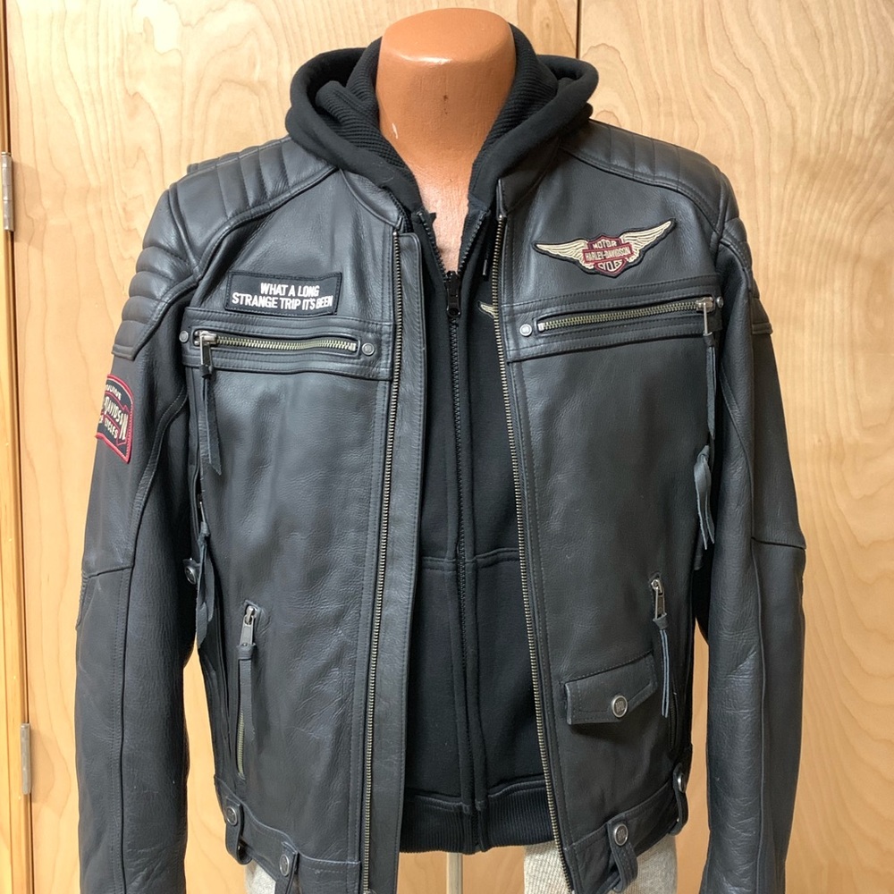 Harley Davidson 3 in 1 men’s leather coat/hoodie